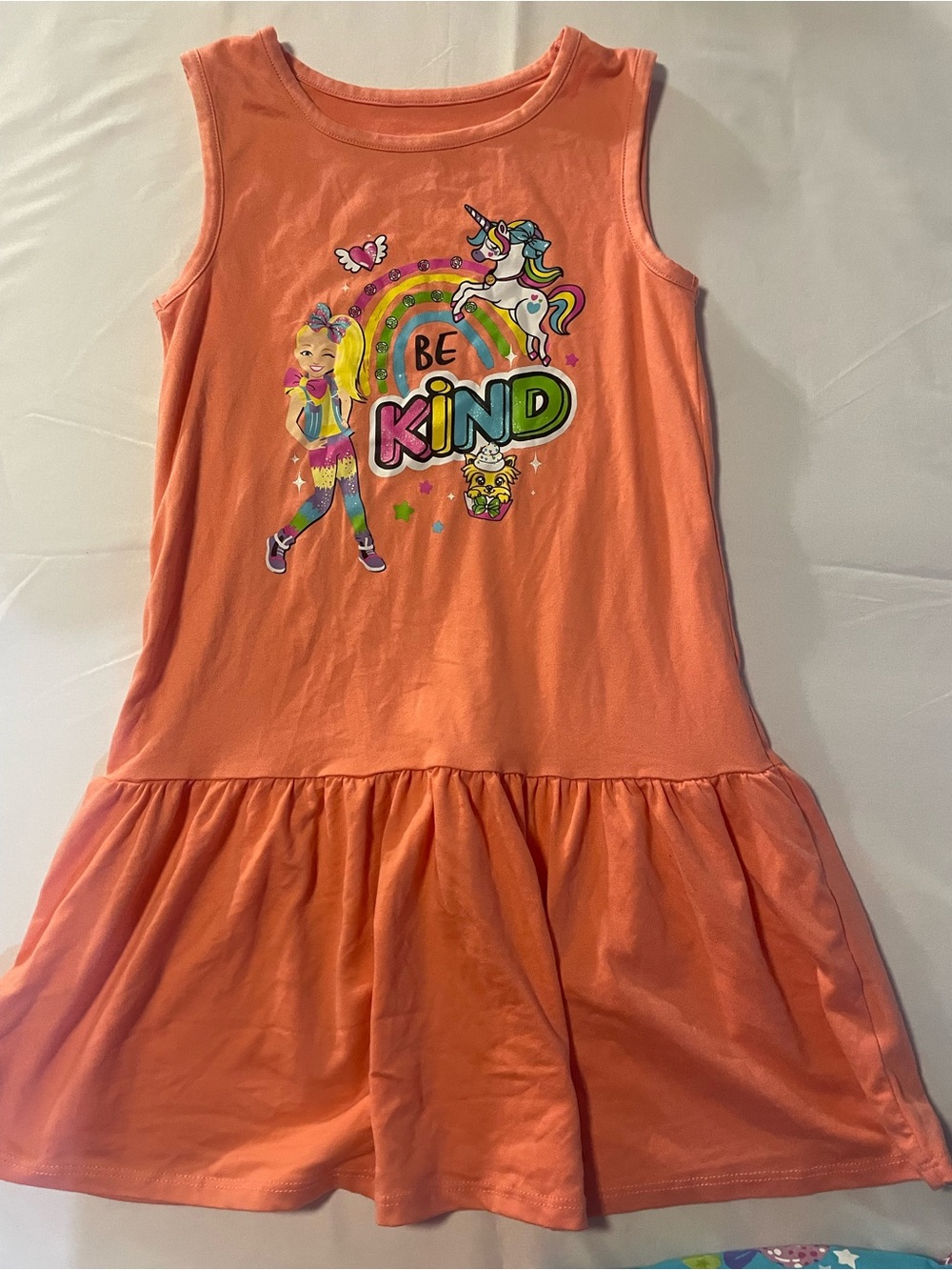Nickelodeon Coral Kids Graphic Dress Girls Jojo Siwa
